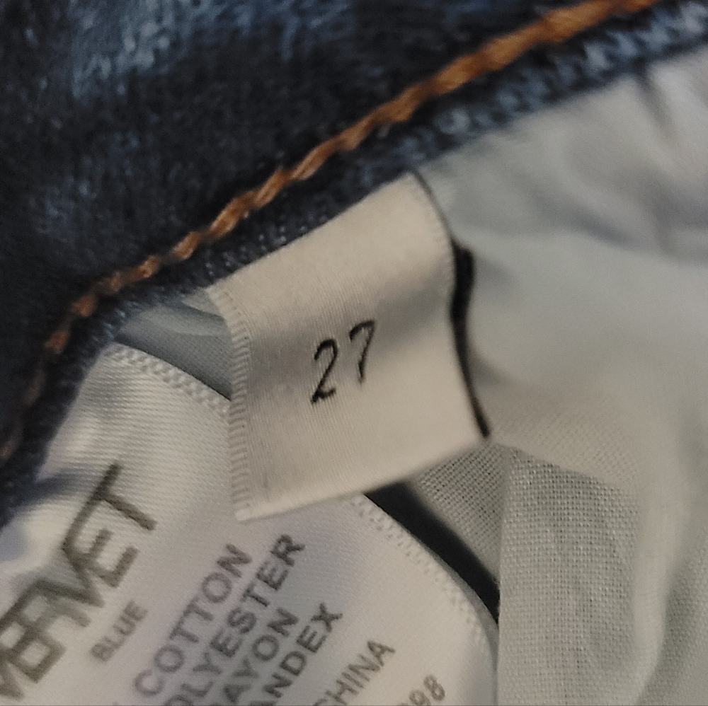 Vervet Blue Sz 27 Skinny Jeans Slightly Distressed W 28 R 10 L 26.5 - Picture 6 of 6